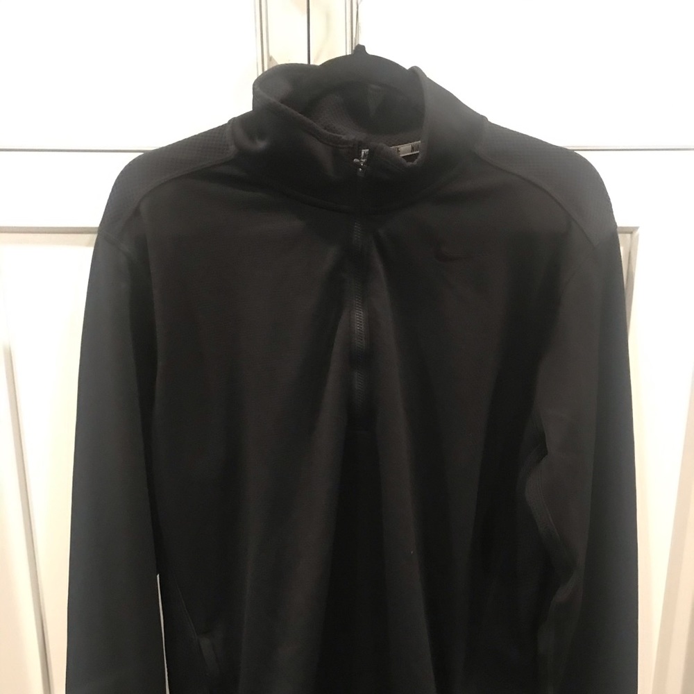 Nike Black Dri - Fit Long Sleeved Half- Zip Top